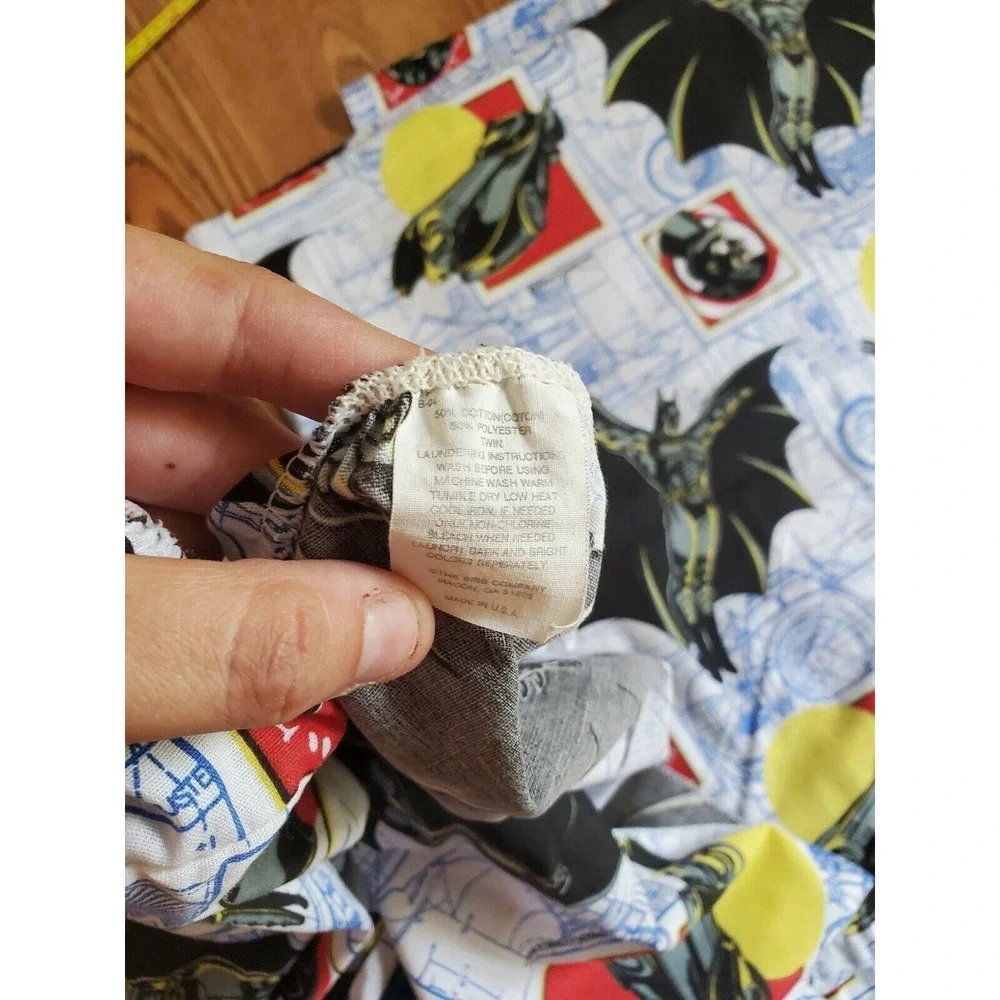 Batman Sheet Twin Flat and‎ mattress DC Comic Cat Woman Penguin Super Hero 1992